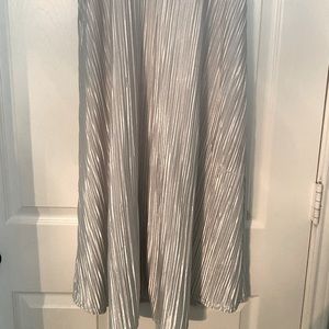 Midi metallic ruched skirt